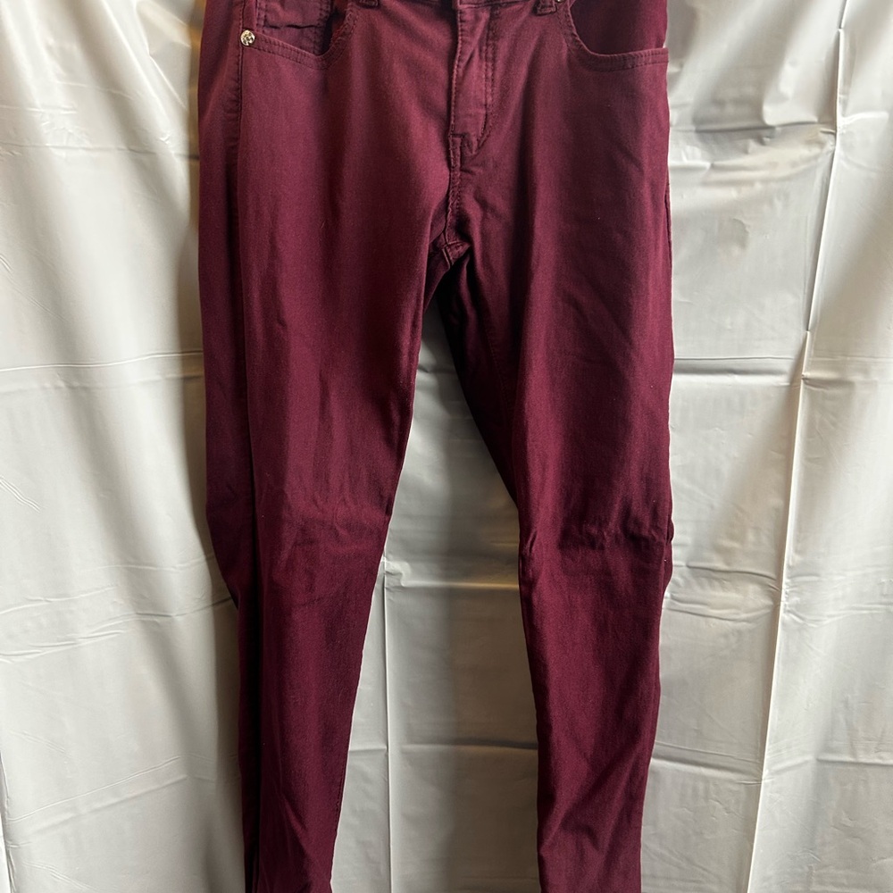 Women's Burgundy Skinny Pants